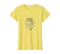 Il Mio Letto Chiama e Devo rispondere a Funny Sleep Lover Art Maglietta, Donna, Limone, 3XL