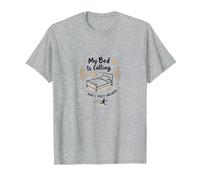 Il Mio Letto Chiama e Devo rispondere a Funny Sleep Lover Art Maglietta, Uomo, Grigio Melange, XL