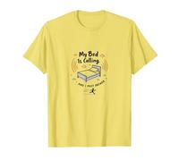 Il Mio Letto Chiama e Devo rispondere a Funny Sleep Lover Art Maglietta, Uomo, Limone, XXL