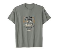 Il Mio Letto Chiama e Devo rispondere a Funny Sleep Lover Art Maglietta, Uomo, Verde Militare mélange, M