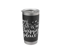 Il mio letto è il mio posto felice dormire stanco Bicchiere termico in acciaio inox doppia parete