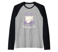 Il Mio Letto Sta chiamando e Devo Andare sonnolento Cuscino Rilassato Maglia con Maniche Raglan