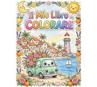 Il Mio Libro da Colorare: Paesaggi e veicoli kawaii da colorare - 40 disegni adorabili