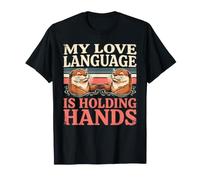Il Mio linguaggio d Amore Si Tiene per Mano Coppia lontra Maglietta
