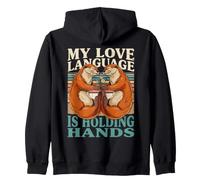 Il Mio linguaggio d'Amore tenendosi per Mano Coppia lontra Felpa con Cappuccio