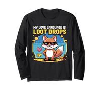 Il Mio linguaggio di Gioco è bottino Drops Fox Gamer Cool Design Maglia a Manica