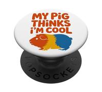 Il mio maiale pensa che io sia figo, cavia colorata PopSockets PopGrip Adesivo