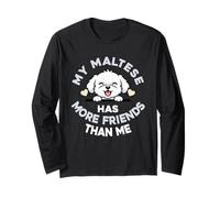 Il Mio Maltese ha più Amici di Me Maglia a Manica