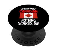 Il mio marito è canadese niente mi spaventa divertente marito PopSockets PopGrip Adesivo