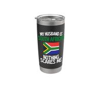 Il mio marito è sudafricano nulla mi spaventa divertente marito Bicchiere termico in acciaio inox doppia parete
