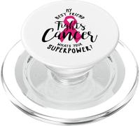 Il mio migliore amico combatte il cancro al seno Qual è il tuo super potere PopSockets PopGrip per MagSafe