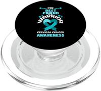 Il mio migliore amico è un guerriero consapevolezza del cancro cervicale PopSockets PopGrip per MagSafe