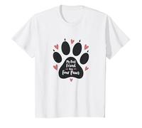 Il Mio Migliore Amico ha Quattro Zampe - Pet Love Paw Maglietta, Bambini, Bianco, 2 Anni
