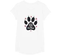 Il Mio Migliore Amico ha Quattro Zampe - Pet Love Paw Maglietta, Ragazze, Bianco, L
