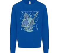 Il Mio Mondo È Sei Corde Chitarra Rock Musica Uomo Felpa Maglione