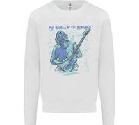 Il Mio Mondo È Sei Corde Chitarra Rock Musica Uomo Felpa Maglione