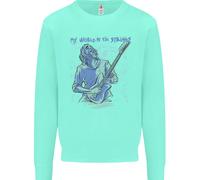 Il Mio Mondo È Sei Corde Chitarra Rock Musica Uomo Felpa Maglione