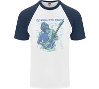 Il Mio Mondo È Sei Corde Chitarra Rock Musica Uomo S/S Maglietta Baseball