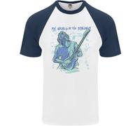 Il Mio Mondo È Sei Corde Chitarra Rock Musica Uomo T-Shirt S/S Baseball