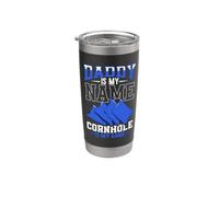 Il mio nome è Papa e il mio gioco è Cornhole Bicchiere termico in acciaio inox doppia parete