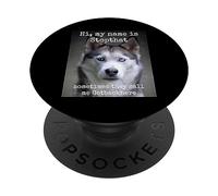 Il mio nome è Stopthat Funny Hyper Siberian Husky Dog Owner PopSockets PopGrip Adesivo