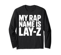 Il Mio Nome Rap è Lay-Z Divertente Rapper Pigro Pun Humor Maglia a Manica