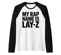 Il Mio Nome Rap è Lay-Z Divertente Rapper Pigro Pun Humor Maglia con Maniche Raglan