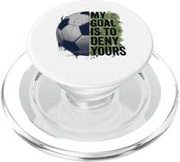 Il mio obiettivo è negare il tuo portiere di calcio per bambini e ragazzi PopSockets PopGrip per MagSafe