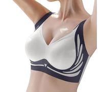 Il mio ordine signore con reggiseno senza cuciture, liscio e confortevole, Blu, L