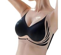 Il mio ordine signore con reggiseno senza cuciture, liscio e confortevole, Nero , L