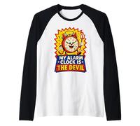 Il Mio Orologio di Allarme È Il Diavolo Diver Maglia con Maniche Raglan