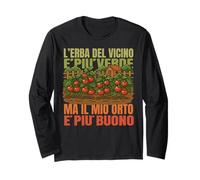 Il Mio Orto è più Buono Frase Divertente Giardiniere Orto Maglia a Manica