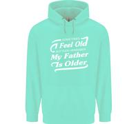 Il Mio Padre È Anziani 30th 40th 50th Compleanno Bambini Felpa con Cappuccio