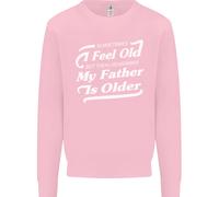 Il Mio Padre È Anziani 30th 40th 50th Compleanno Bambini Felpa Maglione