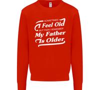 Il Mio Padre È Anziani 30th 40th 50th Compleanno Bambini Felpa Maglione