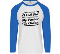 Il Mio Padre È Anziani 30th 40th 50th Compleanno Uomo L/S Baseball T-Shirt