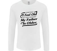 Il Mio Padre È Anziani 30th 40th 50th Compleanno Uomo Manica