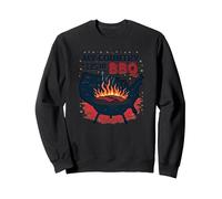 Il Mio Paese 'Tis of BBQ Felpa, Unisex per Adulti, Nero, M
