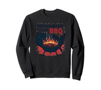 Il Mio Paese 'Tis of BBQ Felpa, Unisex per Adulti, Nero, S