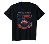 Il Mio Paese 'Tis of BBQ Maglietta, Bambini, Nero, 4 Anni