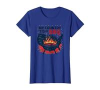 Il Mio Paese 'Tis of BBQ Maglietta, Donna, Blu Reale, XXL