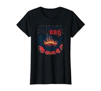 Il Mio Paese 'Tis of BBQ Maglietta, Donna, Nero, XL
