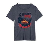 Il Mio Paese 'Tis of BBQ Maglietta, Donna Plus-Size, Pervinca, 2X