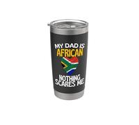 Il mio papà è africano niente mi spaventa divertente papà Bicchiere termico in acciaio inox doppia parete