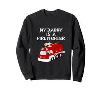 Il Mio papà è Un Pompiere Orgoglioso Figlio Figlia papà Camion dei Pompieri Felpa