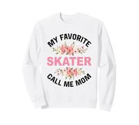 Il Mio Pattinatore Preferito Call Me Mom Skateboarder Skateboarding Felpa