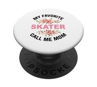 Il mio pattinatore preferito Call Me Mom Skateboarder Skateboarding PopSockets PopGrip Adesivo