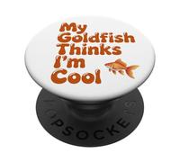 Il mio pesce rosso pensa che io sia figo PopSockets PopGrip Adesivo