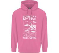 Il Mio Pesce Will Come Divertente Pesca Pescatore Bambini Felpa con Cappuccio