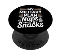 Il mio piano militare ora prevede la giornata dei veterani dei sonnellini e degli snack PopSockets PopGrip Adesivo